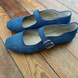 Sam Edelman Michaela Mary Jane Flats with Gold Buckle